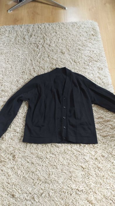 Sweter kardigan krótki wełna vintage retro zapinany guziki oversize