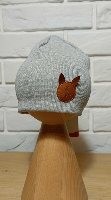 BEXA czapka Alan szara logo króliczek roz. 38