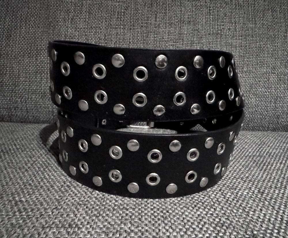 Opium drip pasek metalowe nity goth, emo, punk, avant garde, y2k