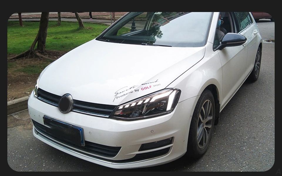 Lampy Przednie LED do VW Golf 7 - Styl Audi, Animowane DRL, Dynamiczny