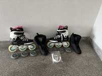 Rolki powerslide 3x100 next 38 uzywane plus nowy liner i nowe kolka