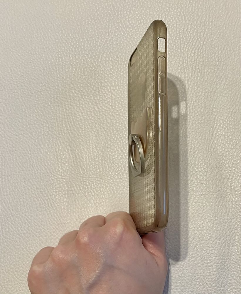 Złote transparentne etui iPhone 6