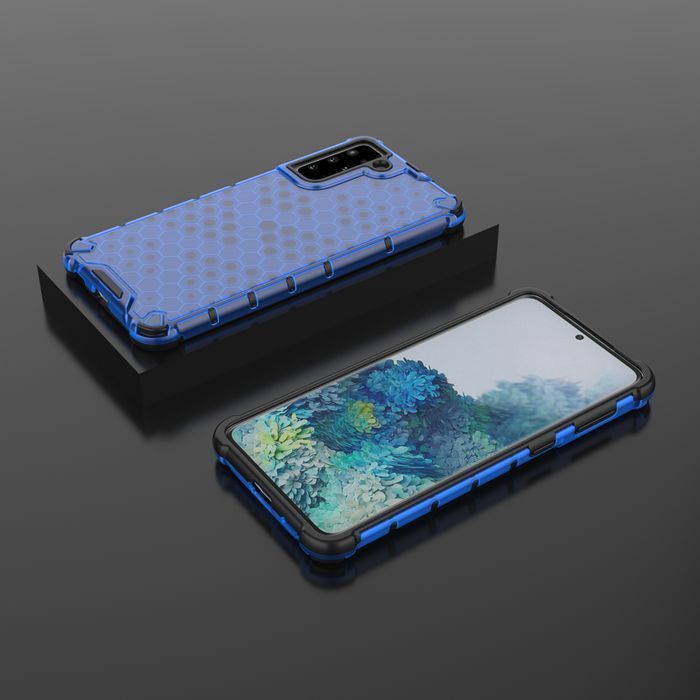 Etui Pancerny Honeycomb dla Samsung Galaxy S22 - Niebieski