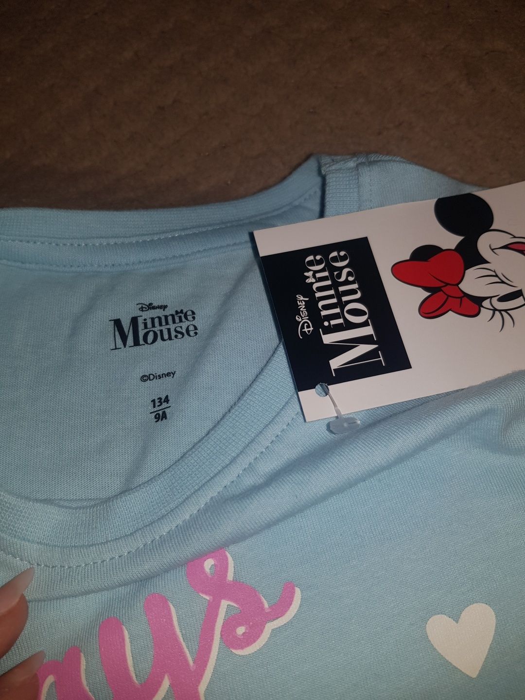 Bluzka dla dziewczynki z motywem myszki, Disney, rozmiar 134