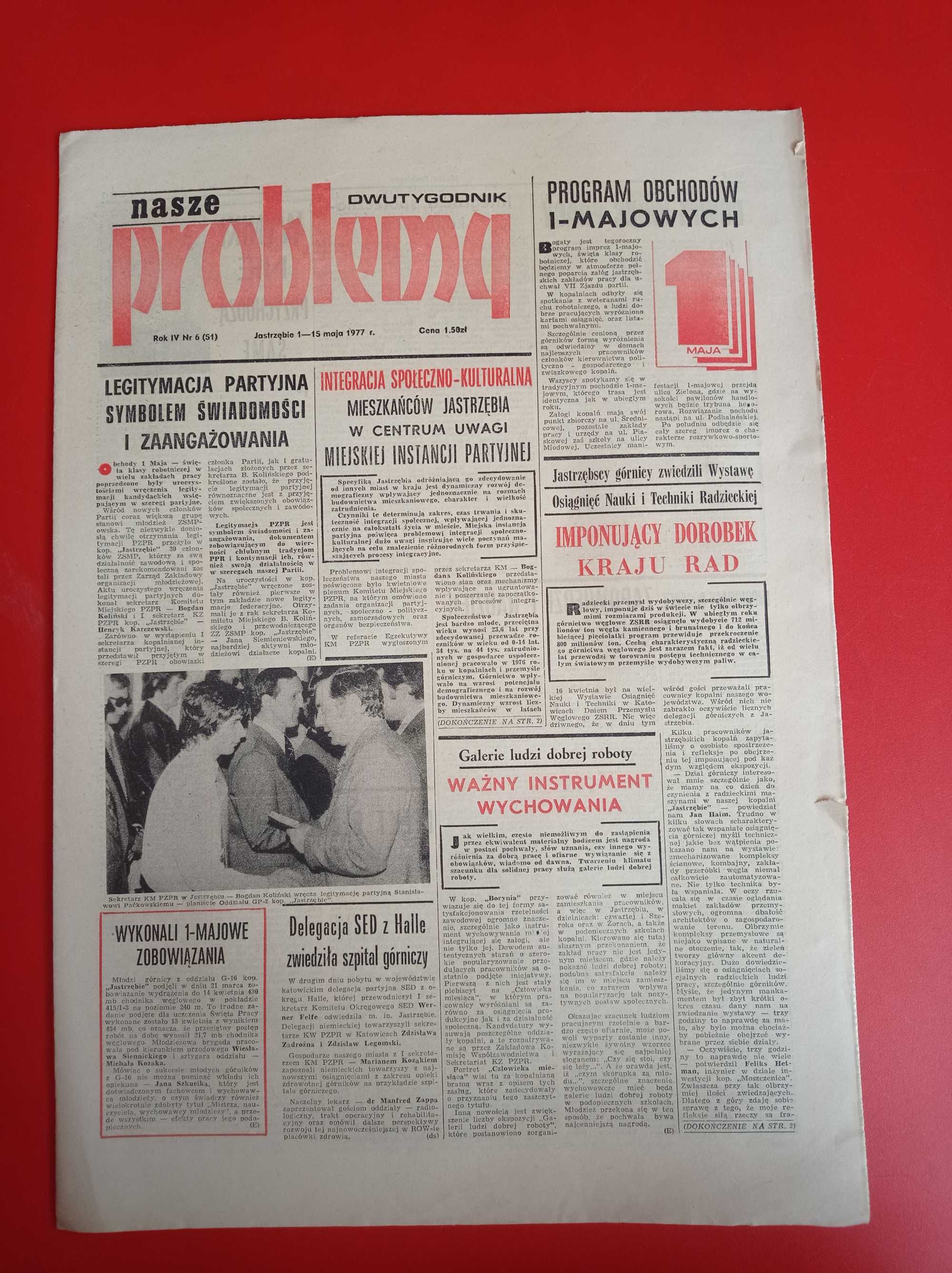 Nasze problemy, Jastrzębie, nr 6, 1-15 maja 1977