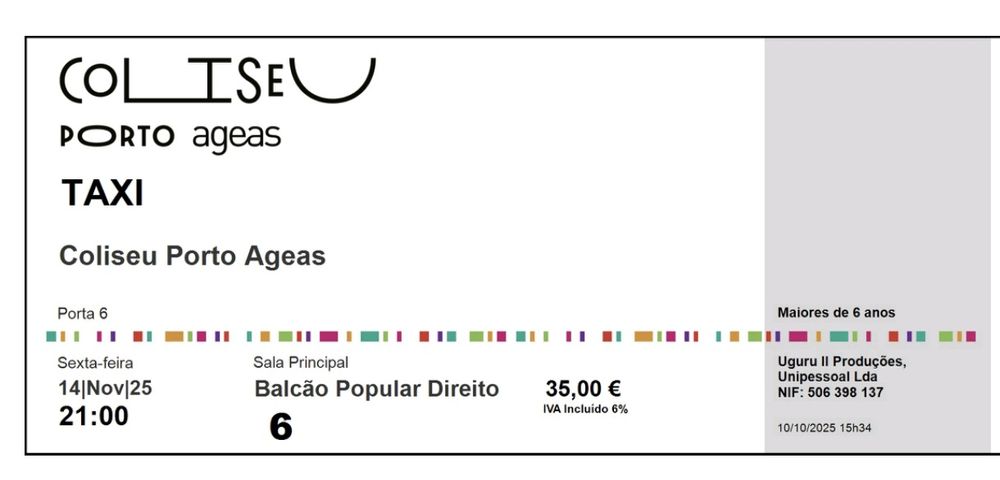 Vendo 2 bilhetes táxi - 14 de novembro