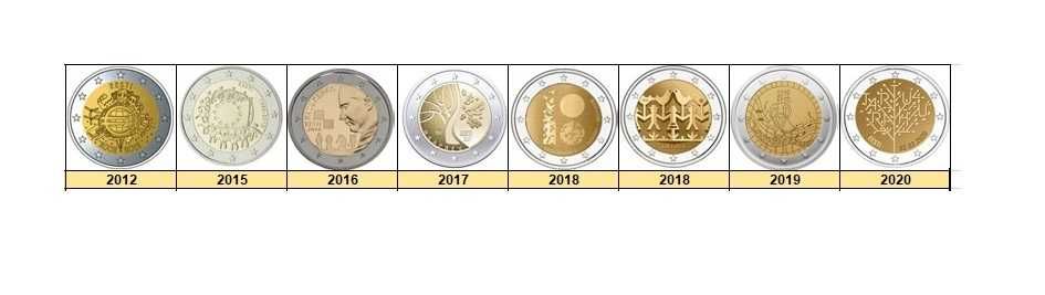 Estónia  moedas comemorativas 2 euro ver descrição