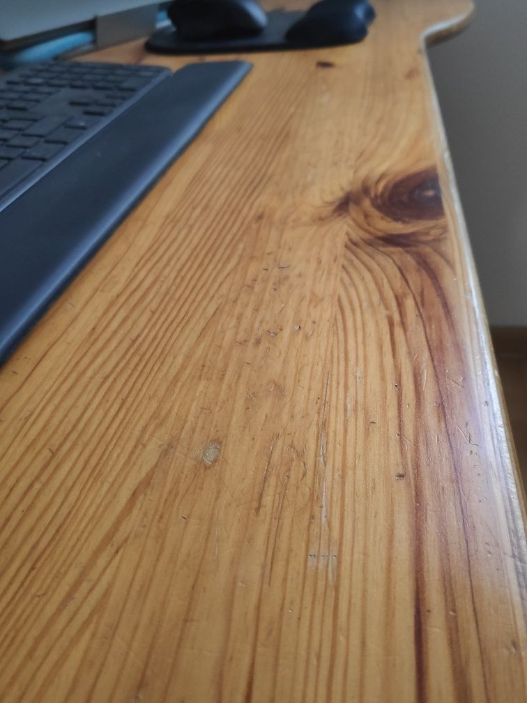 Biurko komputerowe lite sosnowe drewno