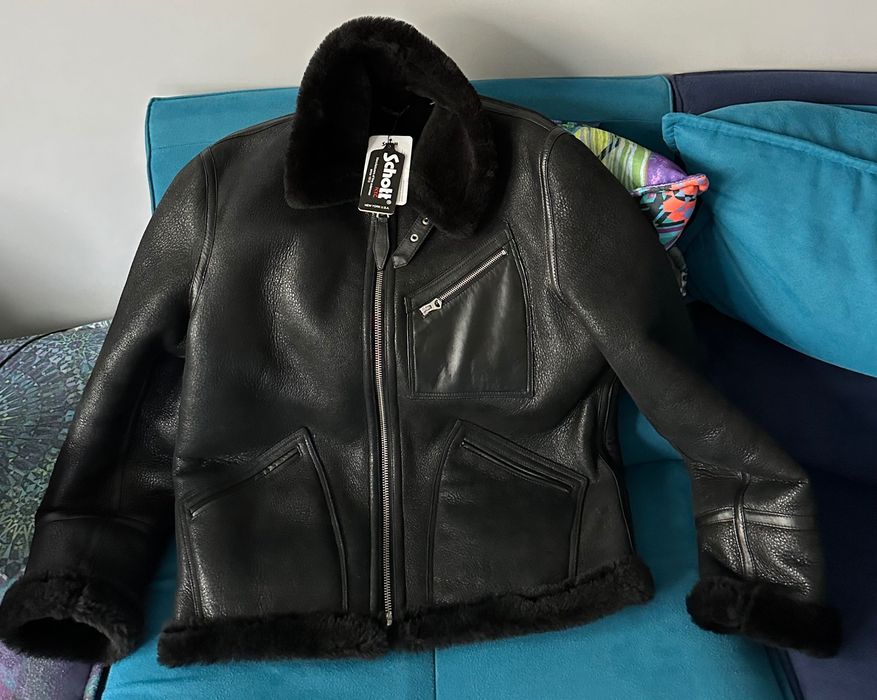 Kożuch Schott N.Y.C. roz. XL, skóra owcza -40%