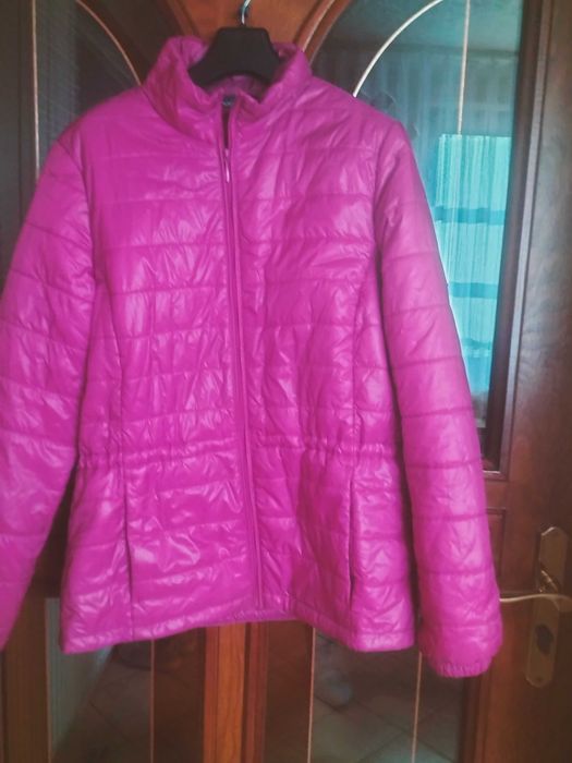 Kurtka jesienna rózowa pikowana