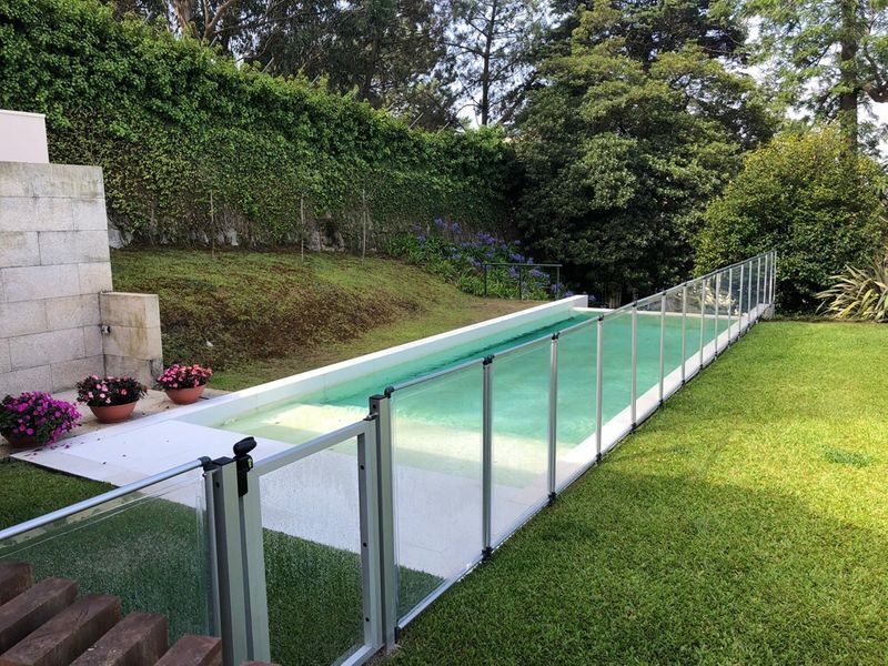 Vedação transparente em pvc mergulho salgado piscinas