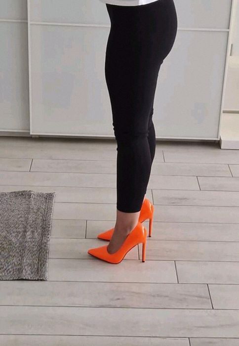 Neonowe pomarańczowe szpilki 41 42 neon