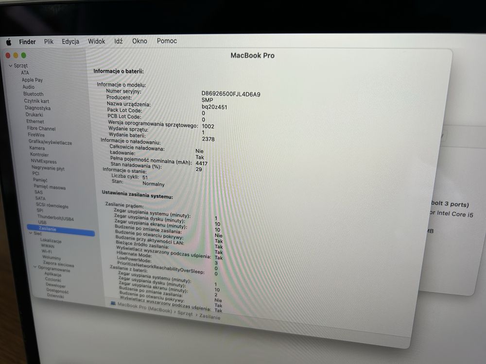 Apple MacBook Pro A2159 Intel Core i5 8 GB 256GB SSD