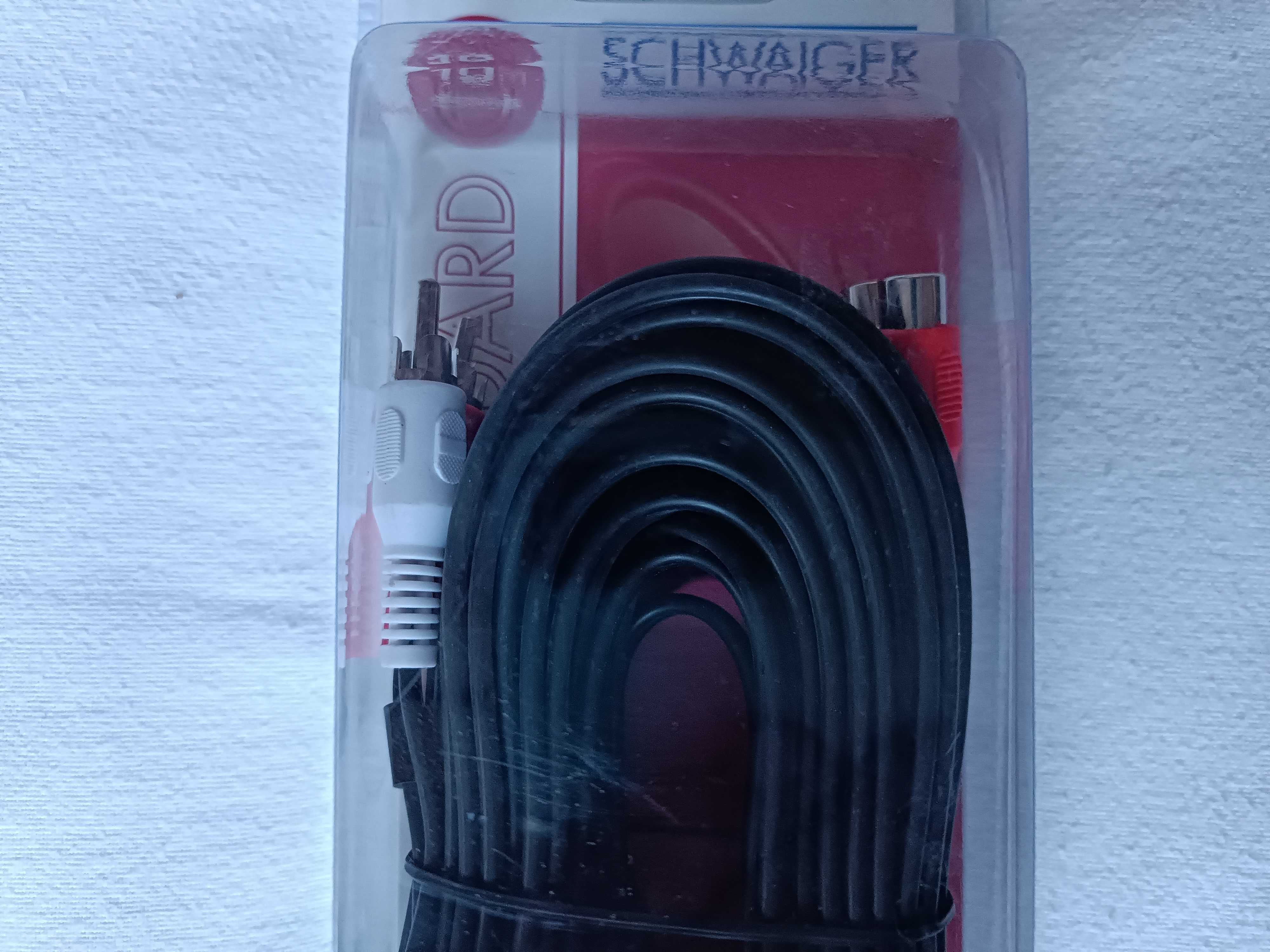 Kabel audio przedłużacz 2RCA-2RCA cinch m/ż długość 10m SCHWAIGER