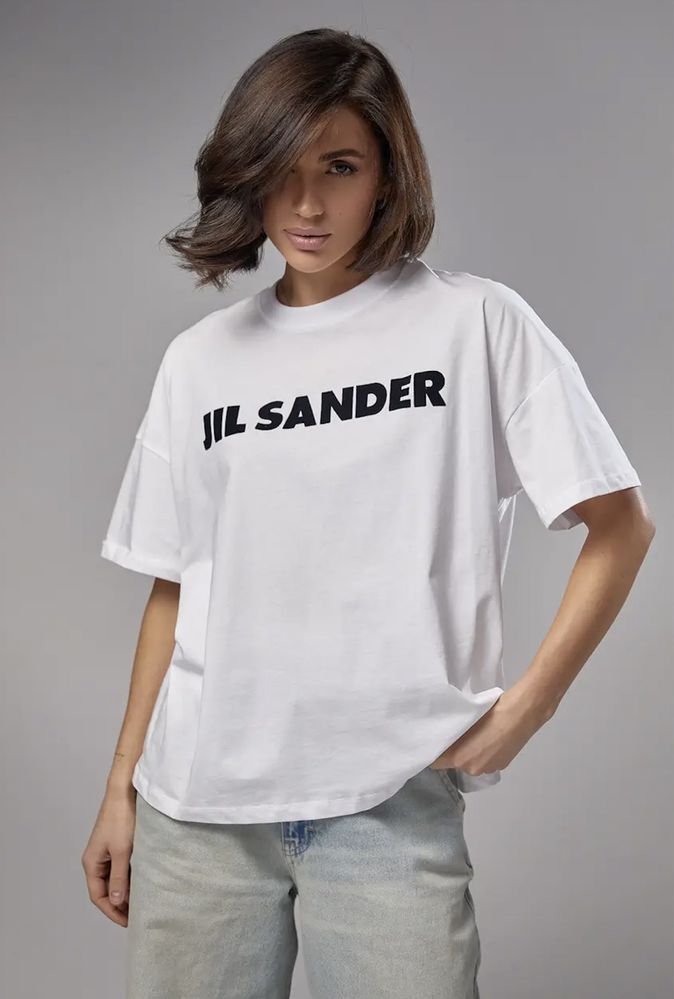 Жіноча футболка JIL SANDER Білий | Щільна, оверсайз