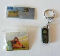 Pins e porta-chaves de publicidade á Nokia