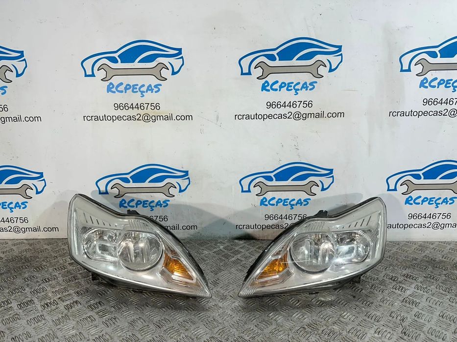 Conjunto Farois Oticas Frente Frontais Original Ford Focus 2 MK2 Fase 2 2007 - 2010