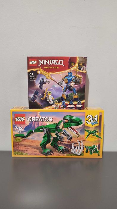 2 zestawy!! LEGO Creator 3w1 31058, Nowe +LEGO Ninjago 71805,Nowe