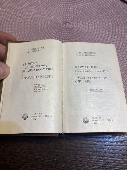 Sprzeda Słownik kieszonkowy Polsko - Rosyjski, Rosyjsko -Polski z 1987