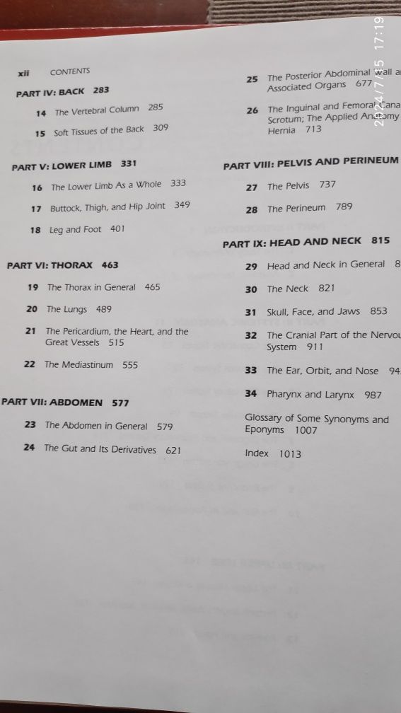 Anatomia człowieka Textbook of Anatomy. Po angielsku