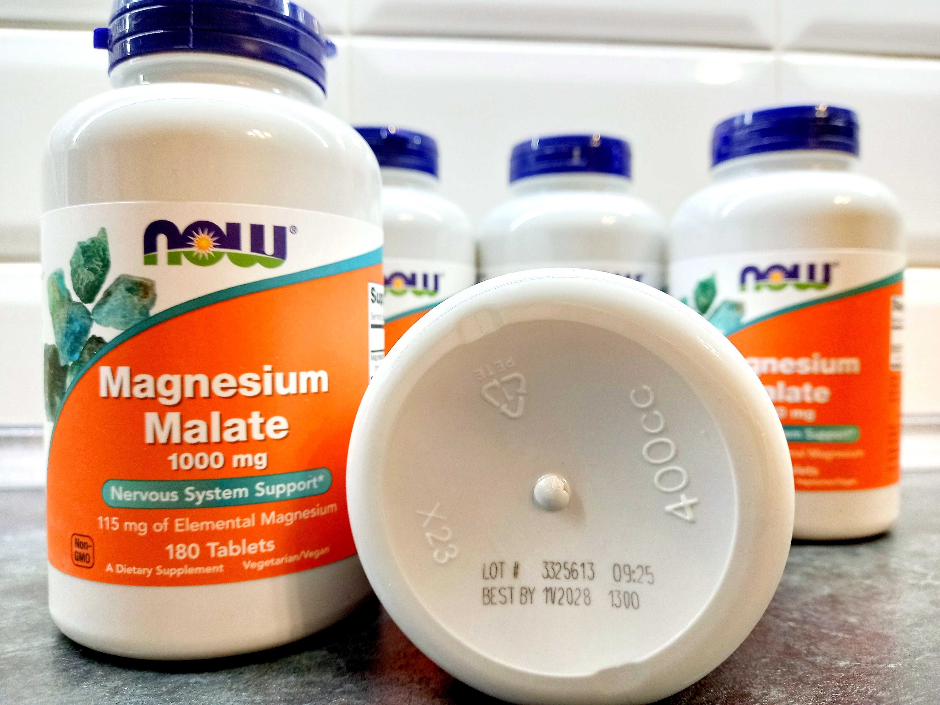 Now Foods, Magnesium Malate 1000 (180 таб), магний малат, магній малат