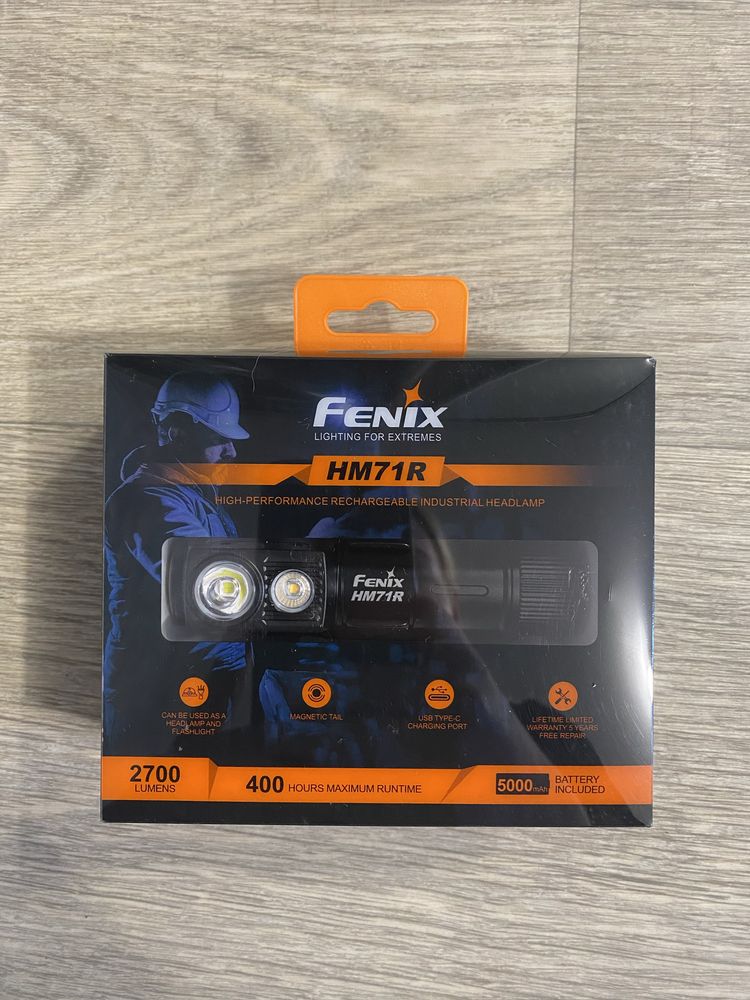 Ліхтар налобний Fenix HM71R з акумулятором