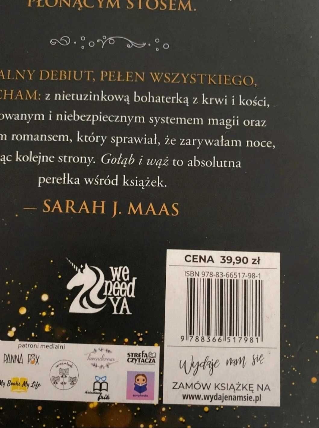 Dwie książki gołąb i wąż oraz krew i miód Shelby Mahurin