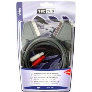 Kabel Teccus Scart Z Odgałęzieniem Audio 2M + 1,5M