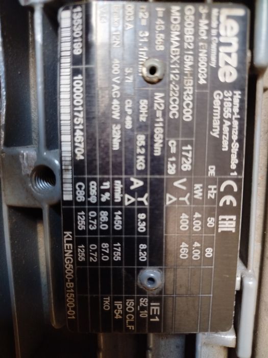 Motoreduktor przekładnia do redlera żmijka przenośnika zboża