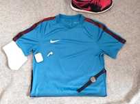 Niebieski t-shirt bluzka z krótkim rękawem koszulka męska Nike