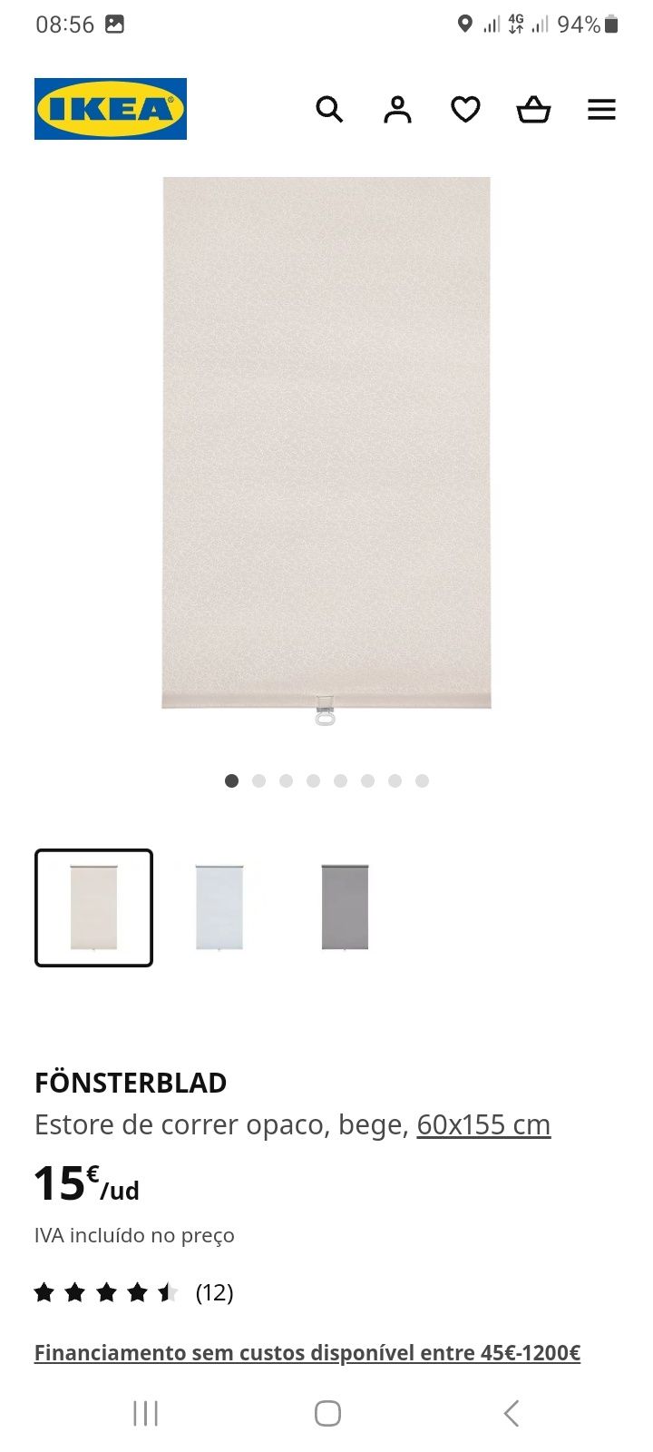 Estore para quarto.