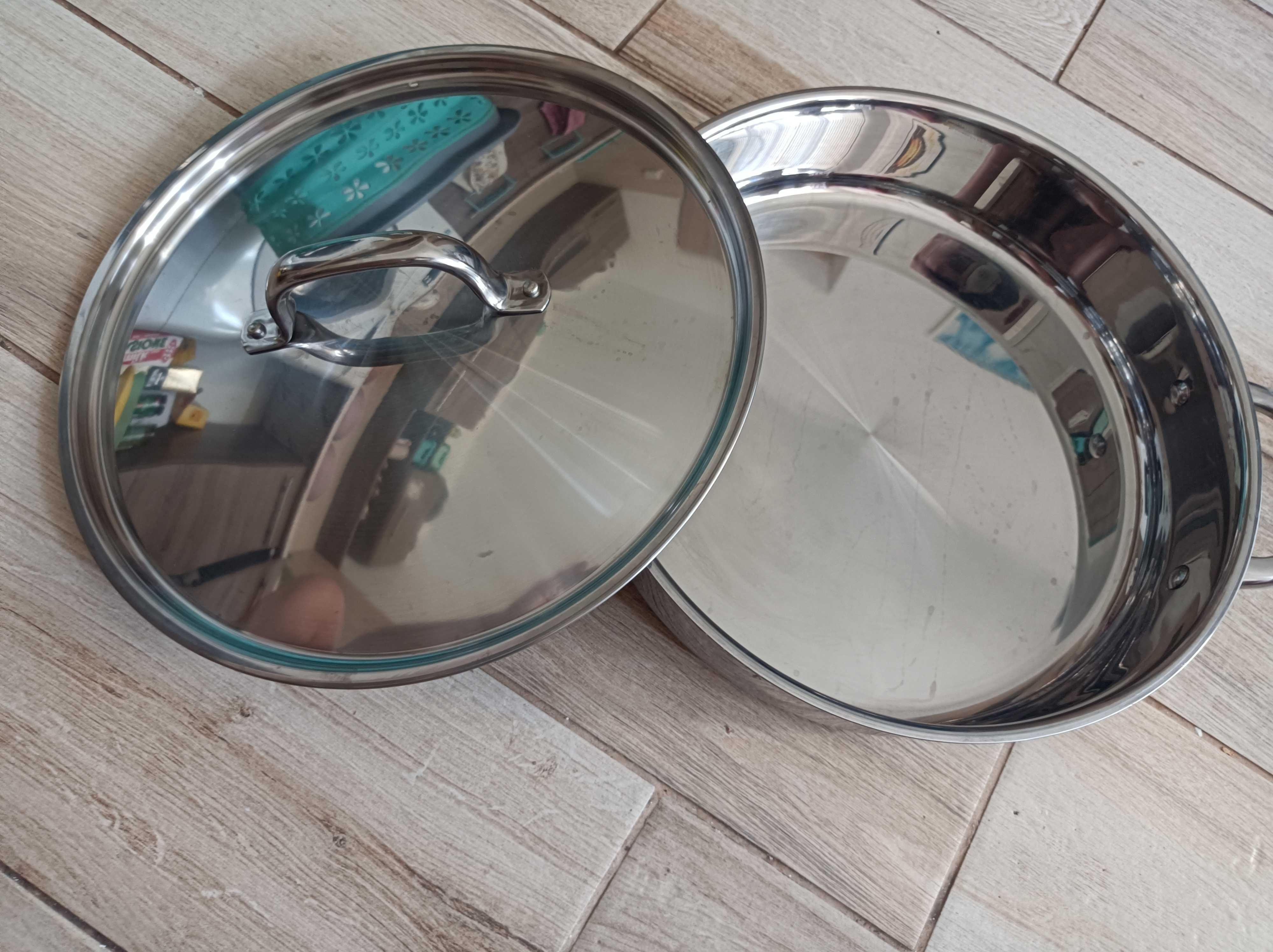 Patelnia do smażenia sauté, stal nierdzewna, 28 cm Ikea 365+