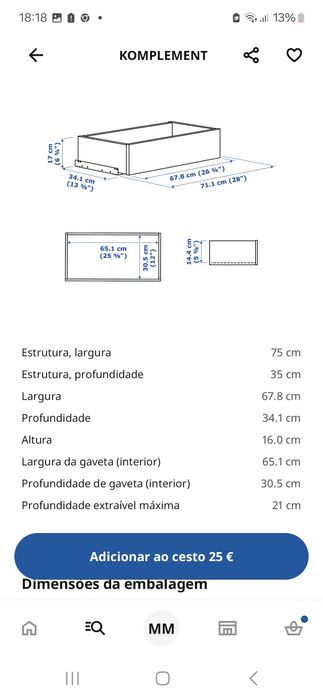 Roupeiro Ikea Pax 75x35x236