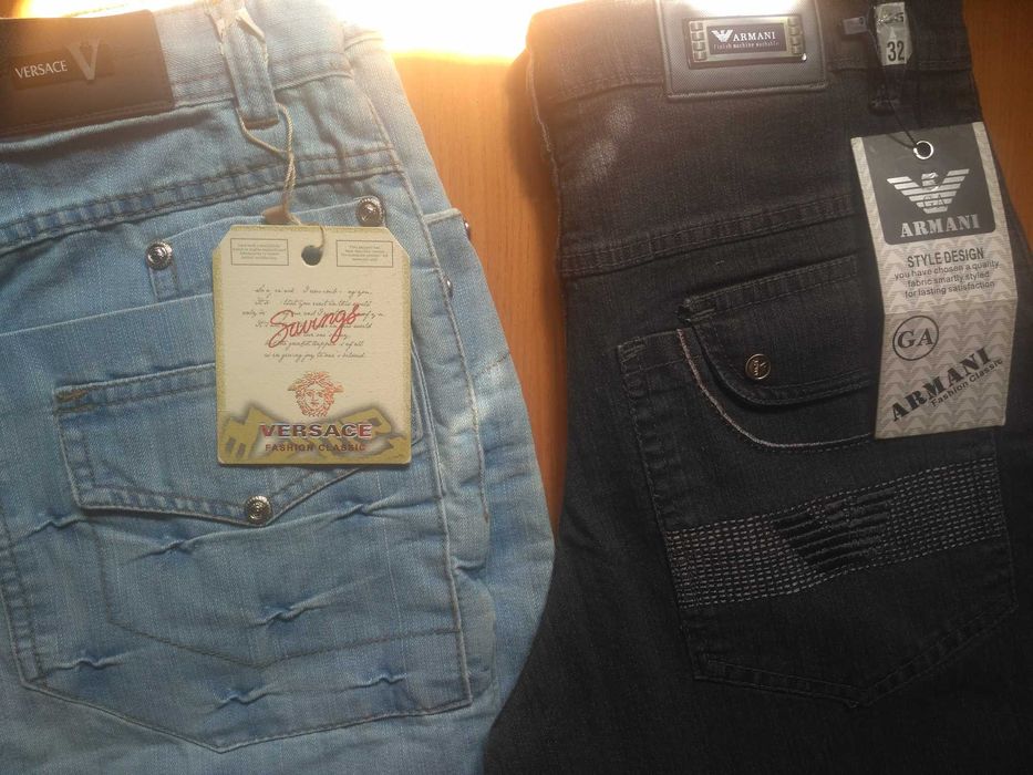 Бриджи джинсовые  Армани и Версаче