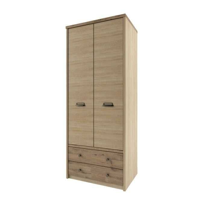 Szafa dwudrzwiowa z szufladami 85x210 cm