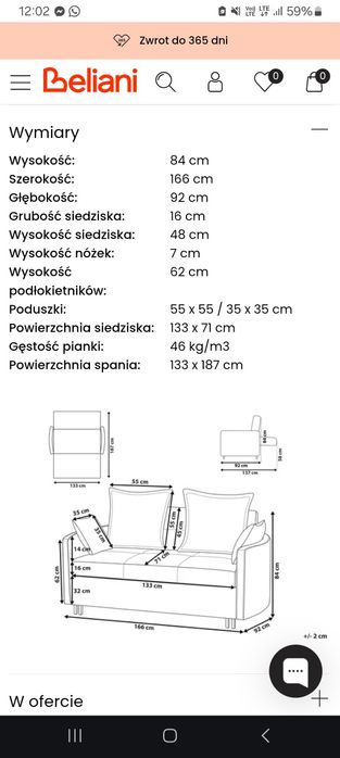 Rozkładana kanapa