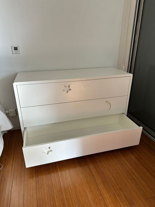 Cómoda Branca Criança, 3 Gavetas