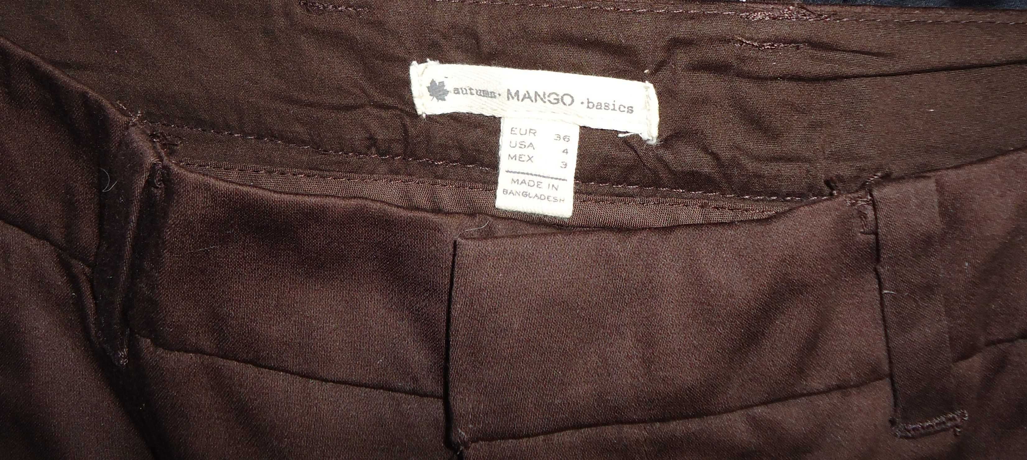 Mango  -  Calças skinny castanhas