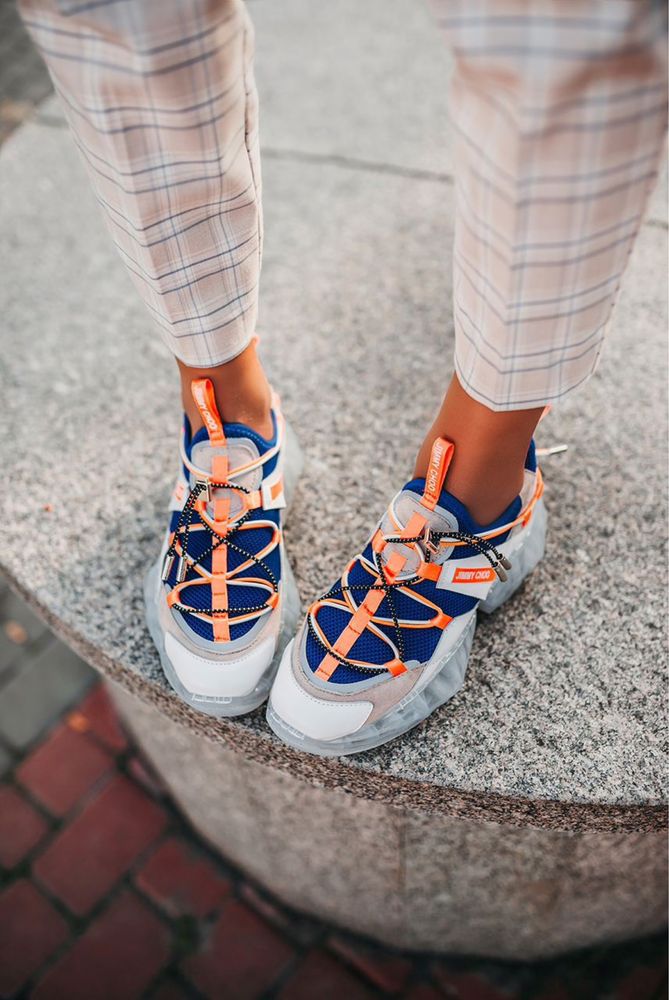 Buty sneakersy Jimmy Choo blue orange