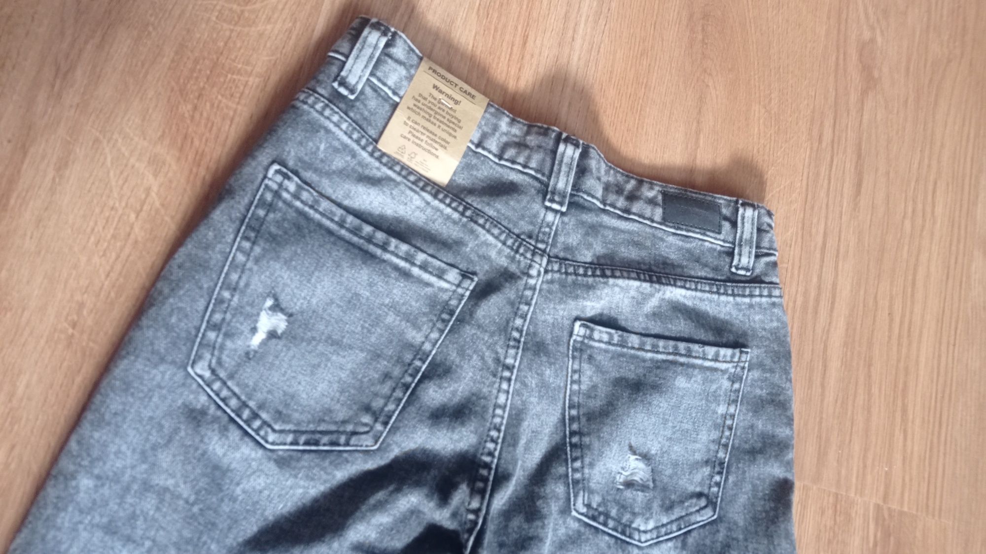 Spodnie Mom jeans terranova r. 40 jak 36 szare