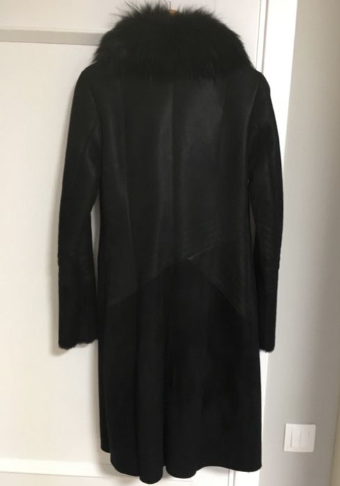 Натуральна дублянка (Турція) песець та шкіря ягняти, ідеальний стан.