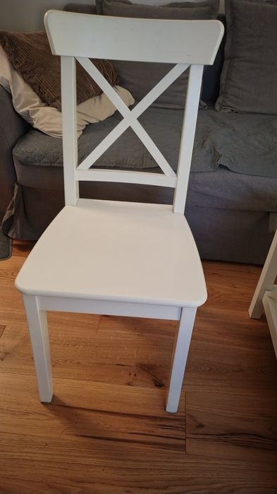 Komplet 4 krzesła INGOLF Ikea bialy