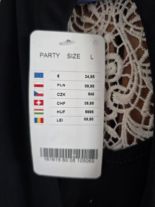 Bluzka z koronkowym dekoltem halter, Orsay, L.