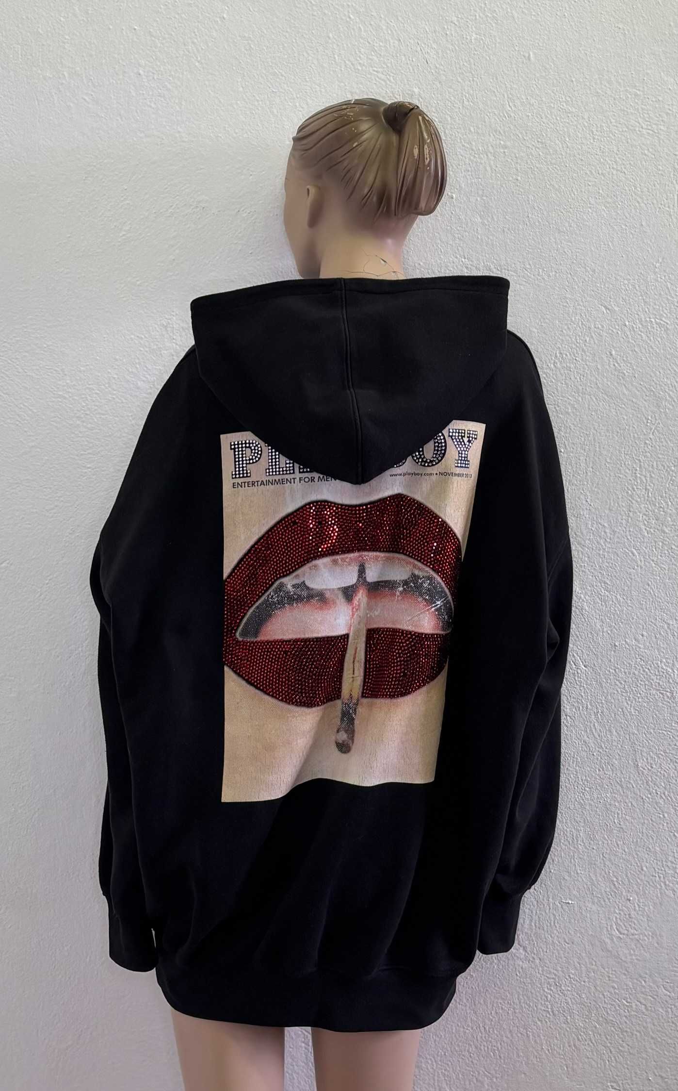 Bluza z kapturem Missguided x Playboy 2013 roz. S