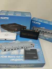 Hdmi Сплітера  ,матриці, комутатори 4-8К