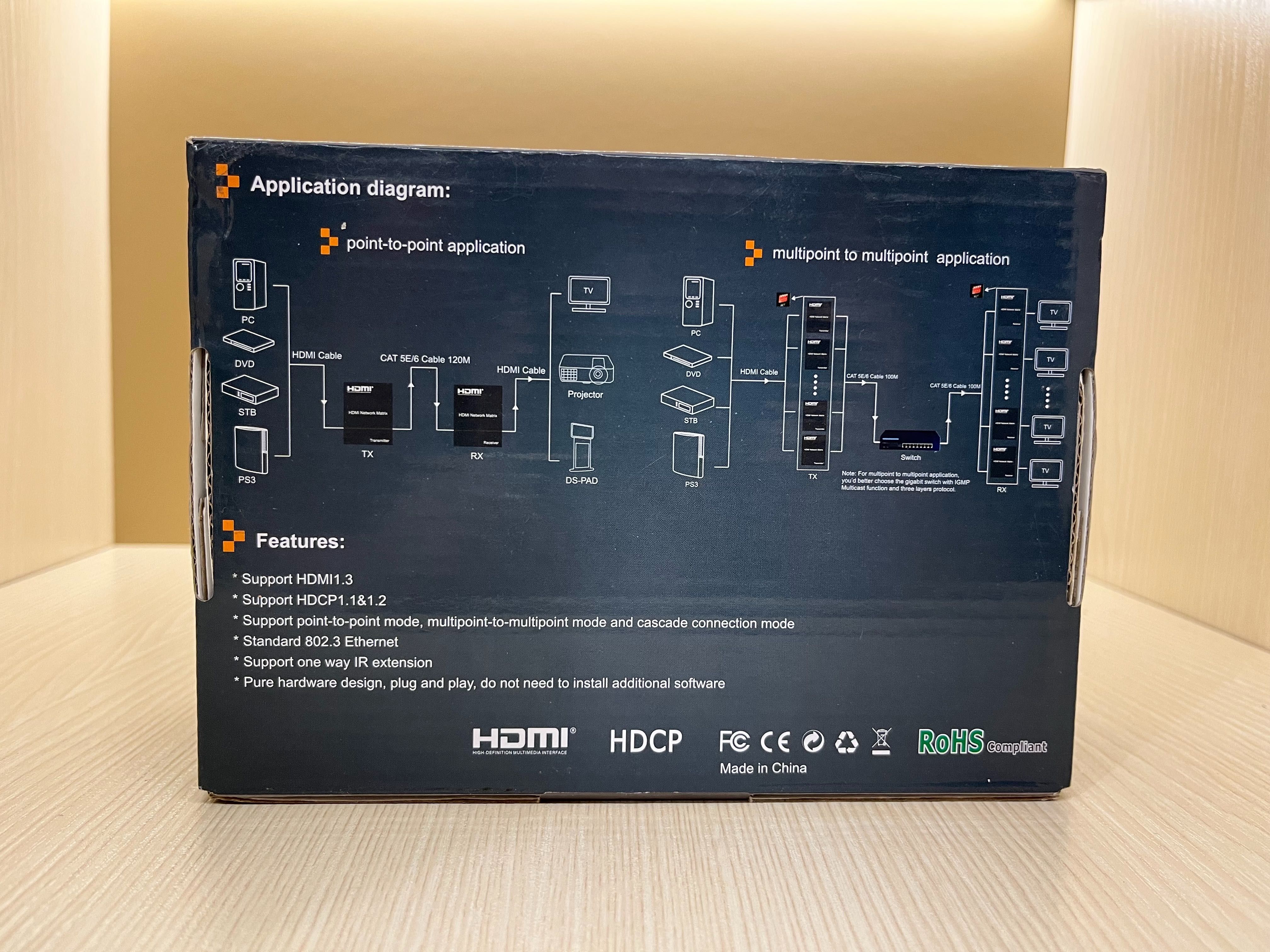 Extender przedłużacz HDMI 120 m Network Matrix