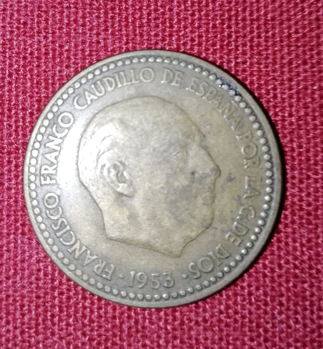 UNA PESETA 1953 com muita qualidade