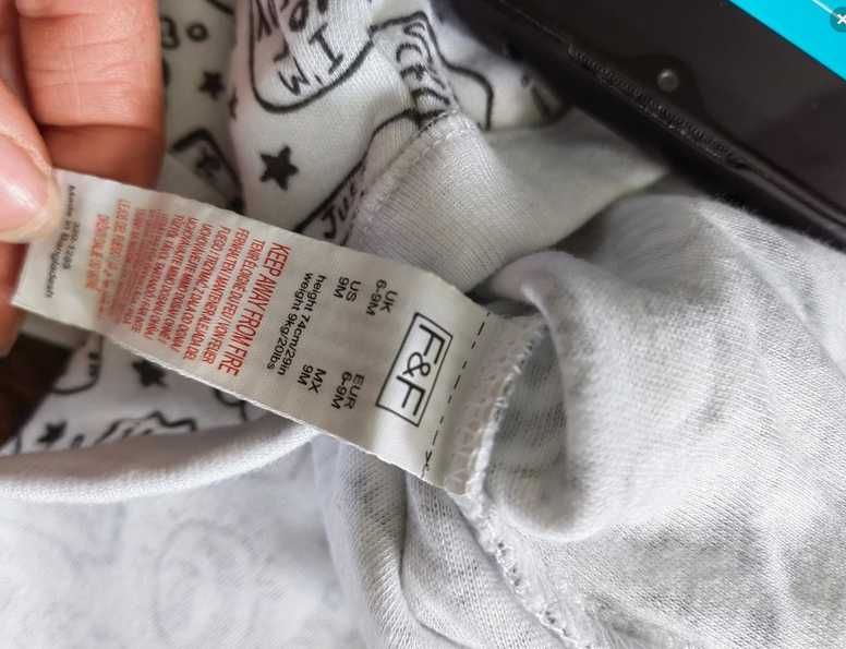 Zestaw bezrękawnik z bodami F&F Tesco 6-9 miesięcy NOWE