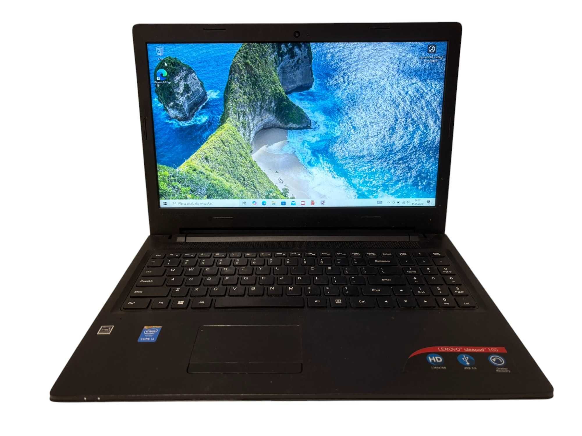 Laptop Lenovo Ideapad 100-15IBD i3 8gb/500gb zasilacz