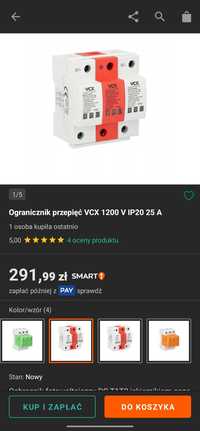 Ogranicznik przepięć VCX T1 T2 DC